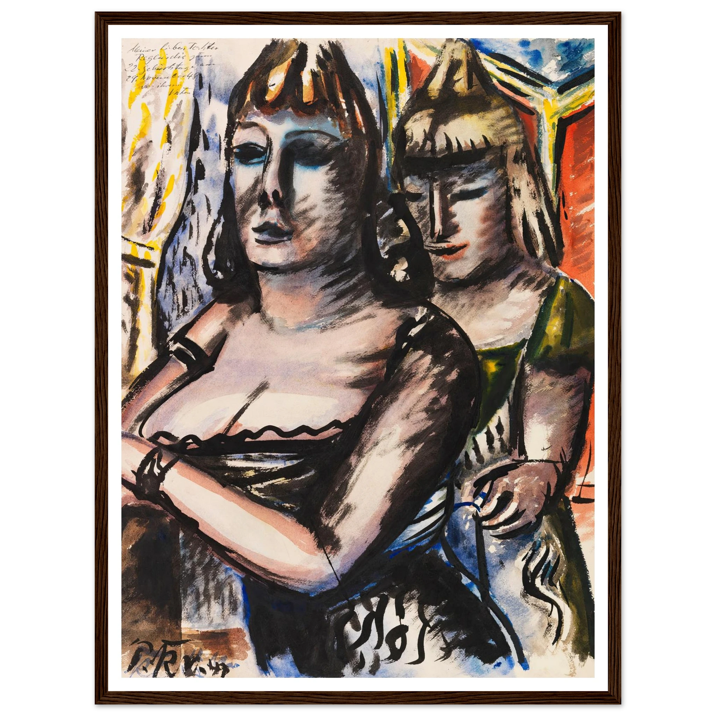 Zirkusdiva (1947) Art Print | Paul Kleinschmidt - Framed Poster - 30x40 cm / 12x16″ - Black frame