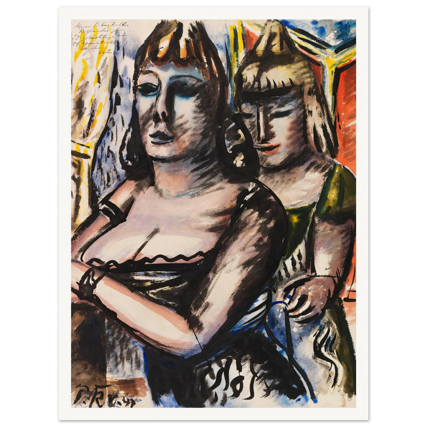 Zirkusdiva (1947) Art Print | Paul Kleinschmidt - Framed Poster - 30x40 cm / 12x16″ - Black frame