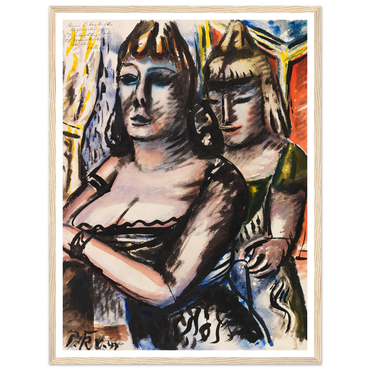 Zirkusdiva (1947) Art Print | Paul Kleinschmidt - Framed Poster - 30x40 cm / 12x16″ - Black frame