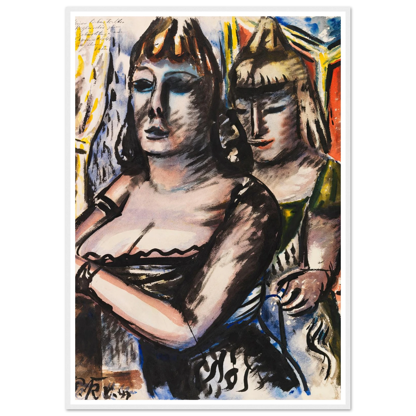 Zirkusdiva (1947) Art Print | Paul Kleinschmidt - Framed Poster - 30x40 cm / 12x16″ - Black frame