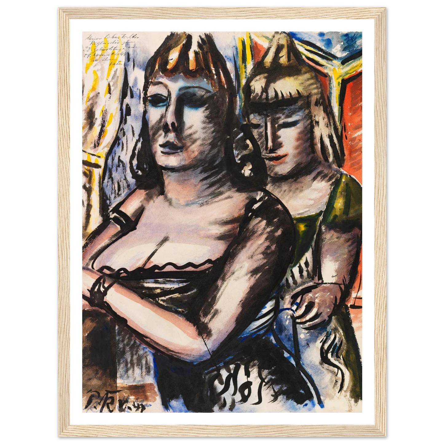 Zirkusdiva (1947) Art Print | Paul Kleinschmidt - Framed Poster - 30x40 cm / 12x16″ - Black frame