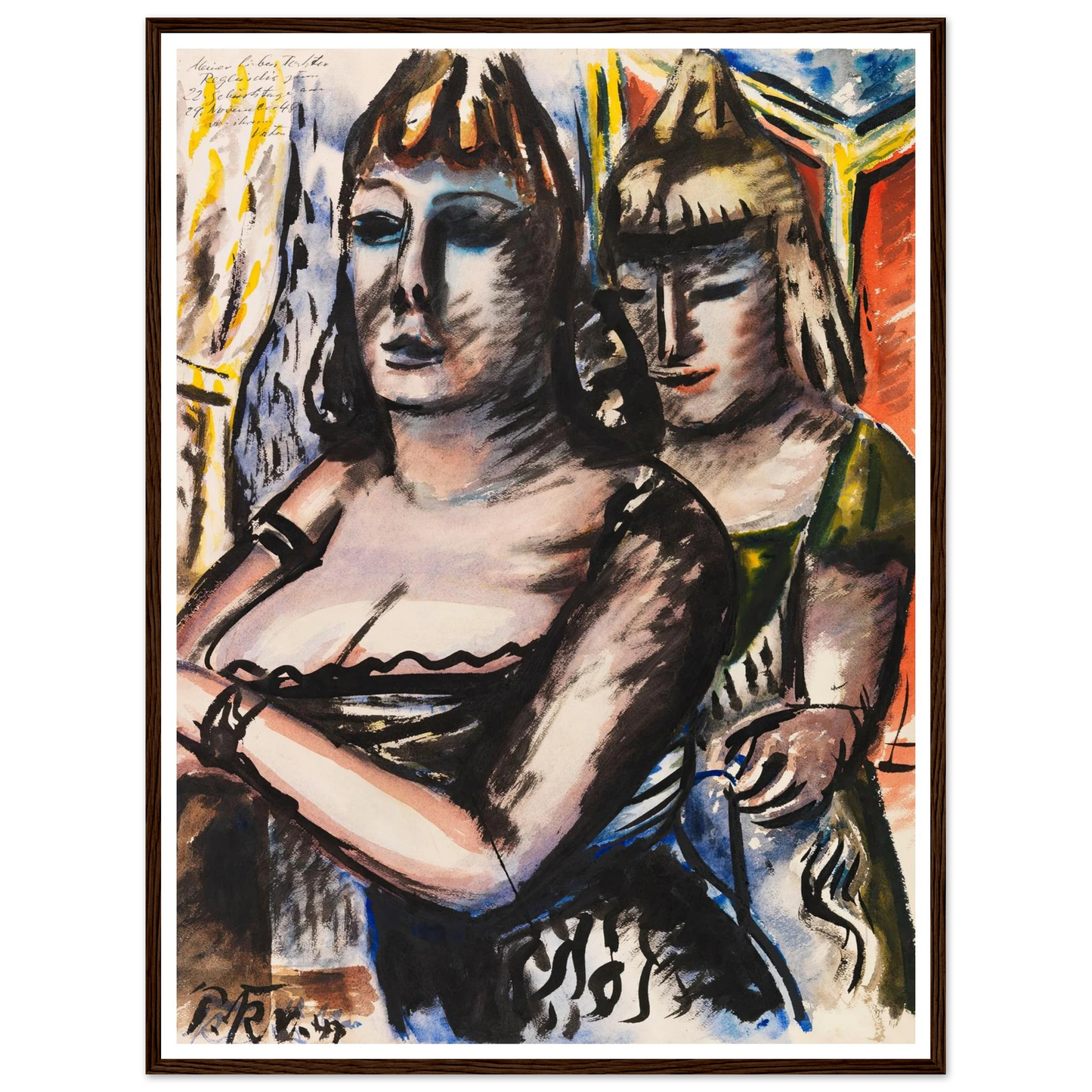 Zirkusdiva (1947) Art Print | Paul Kleinschmidt - Framed Poster - 30x40 cm / 12x16″ - Black frame
