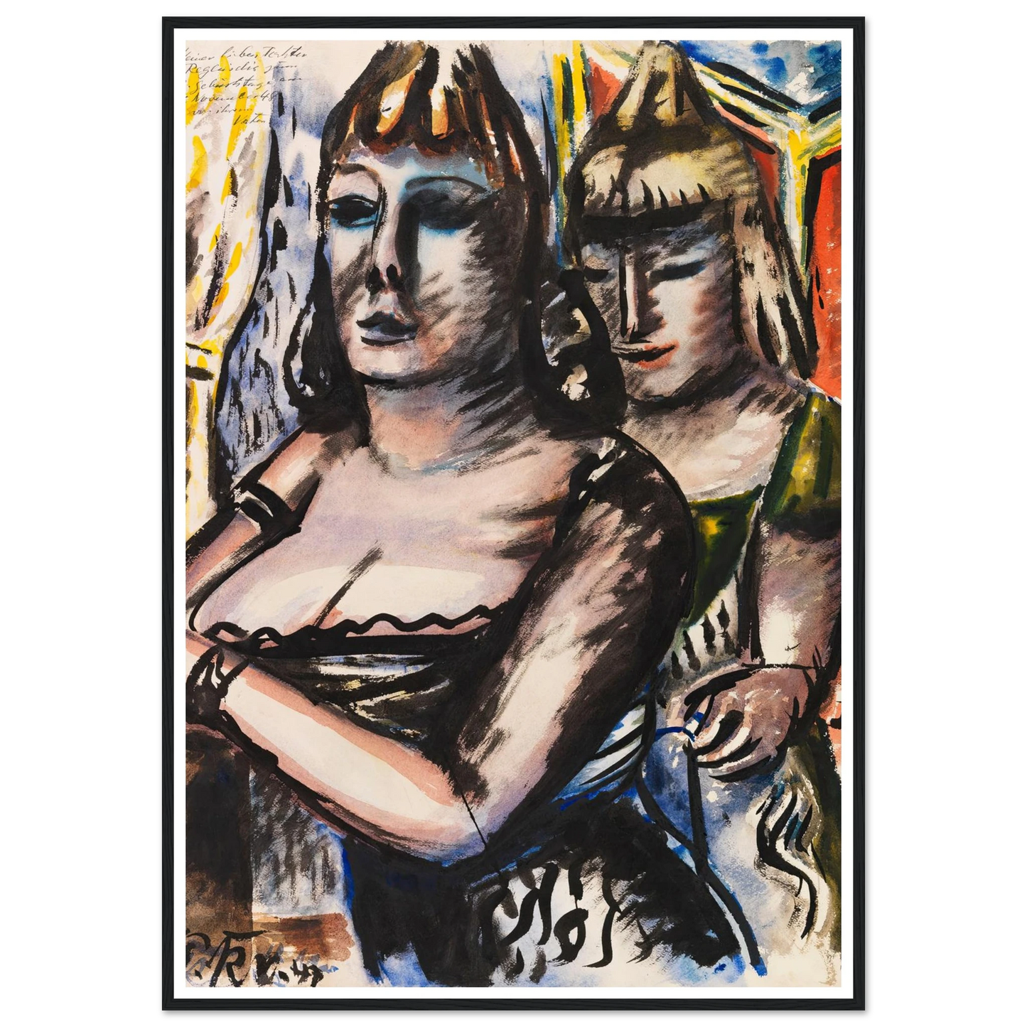 Zirkusdiva (1947) Art Print | Paul Kleinschmidt - Framed Poster - 30x40 cm / 12x16″ - Black frame