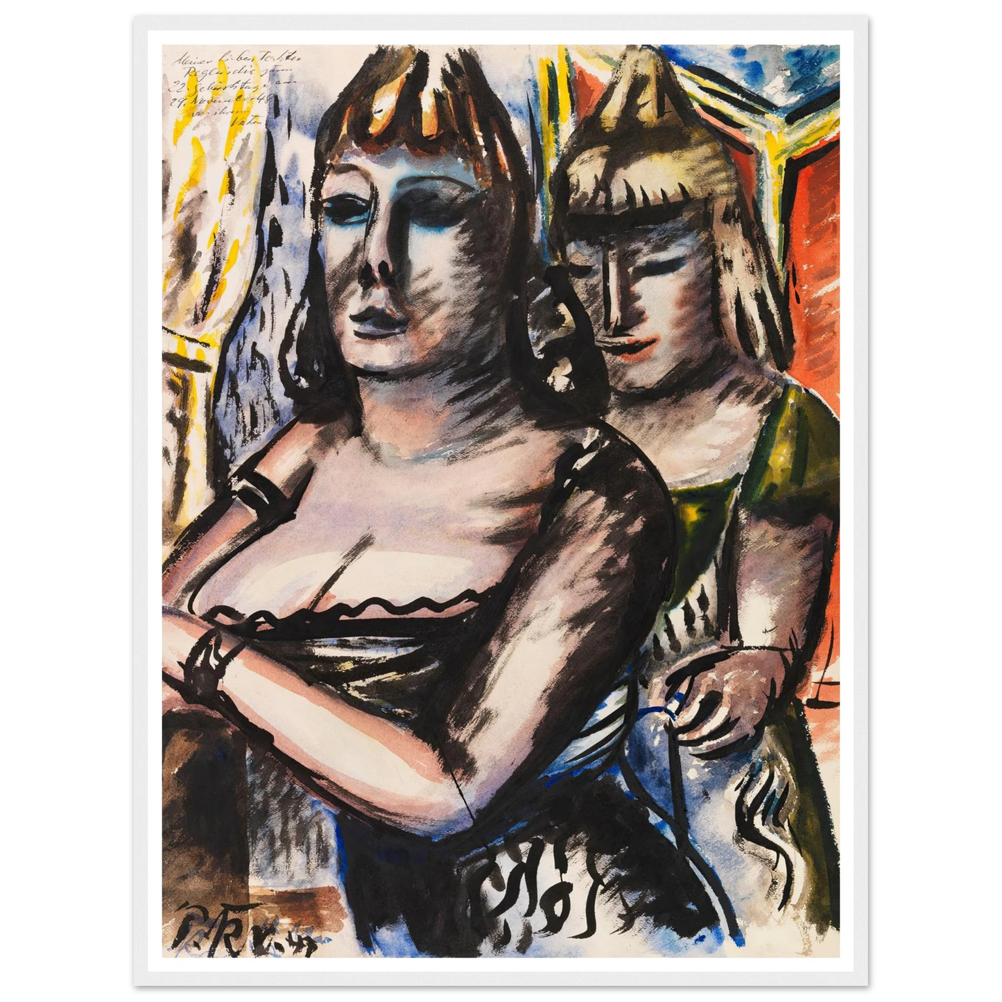 Zirkusdiva (1947) Art Print | Paul Kleinschmidt - Framed Poster - 30x40 cm / 12x16″ - Black frame