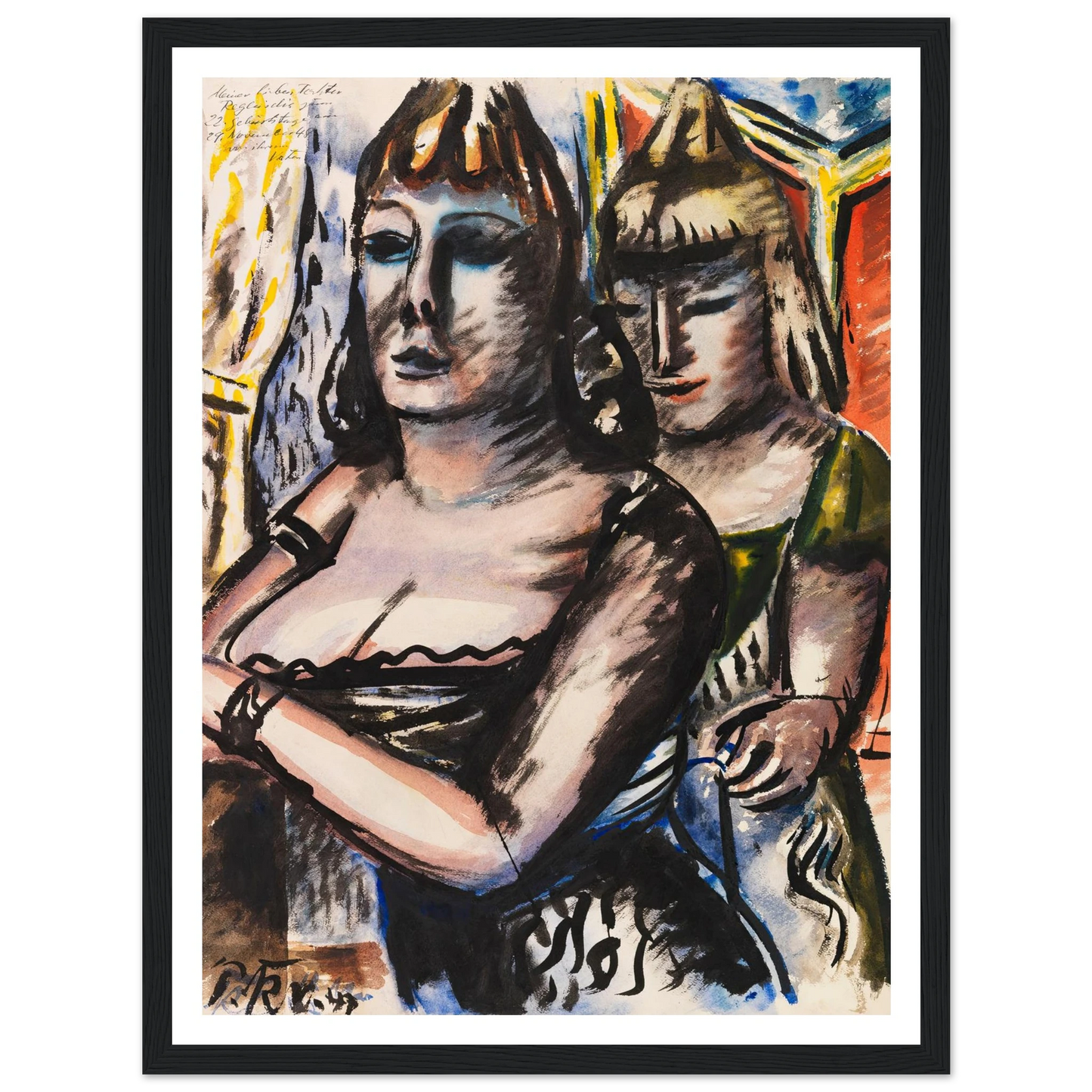 Zirkusdiva (1947) Art Print | Paul Kleinschmidt - Framed Poster - 30x40 cm / 12x16″ - Black frame