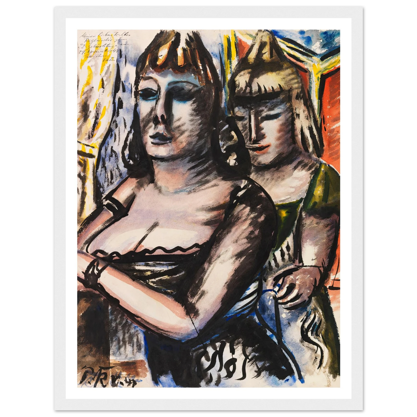 Zirkusdiva (1947) Art Print | Paul Kleinschmidt - Framed Poster - 30x40 cm / 12x16″ - Black frame