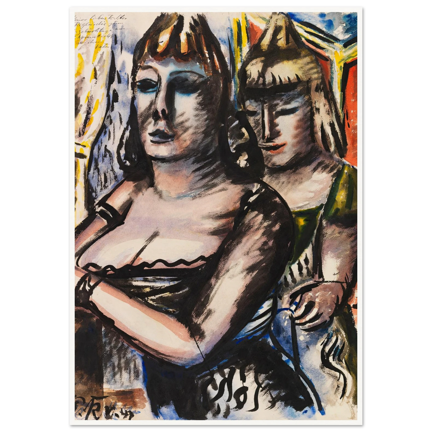 Zirkusdiva (1947) Art Print | Paul Kleinschmidt - Framed Poster - 30x40 cm / 12x16″ - Black frame