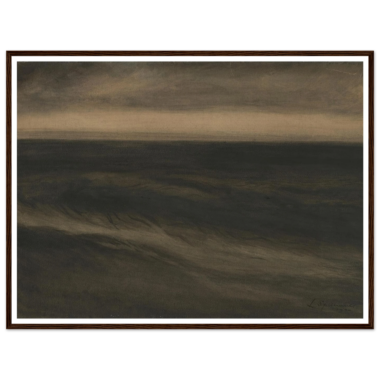 Zwarte marine (1900) Art Print | Leon Spilliaert - Framed Poster - 30x40 cm / 12x16″ - Black frame