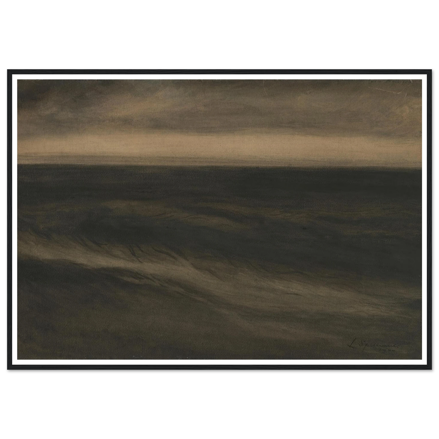 Zwarte marine (1900) Art Print | Leon Spilliaert - Framed Poster - 30x40 cm / 12x16″ - Black frame