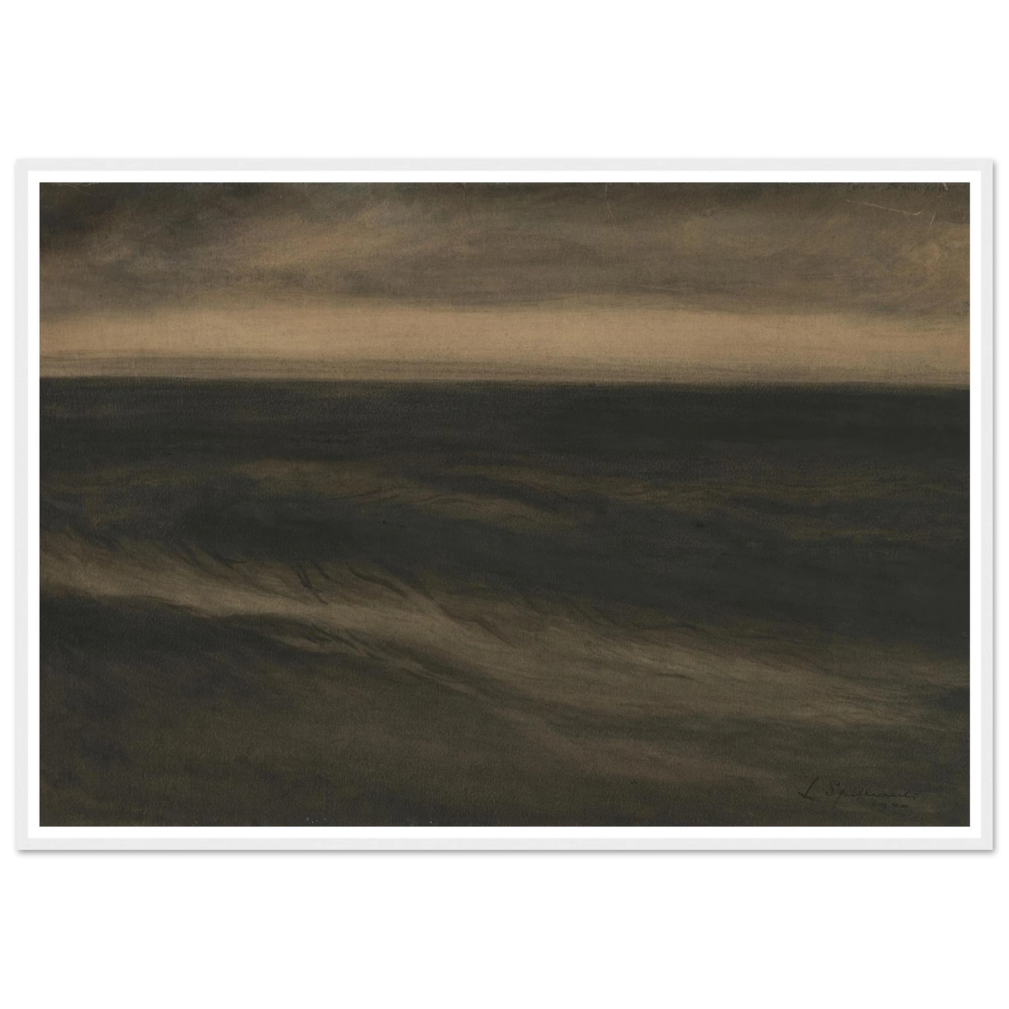 Zwarte marine (1900) Art Print | Leon Spilliaert - Framed Poster - 30x40 cm / 12x16″ - Black frame