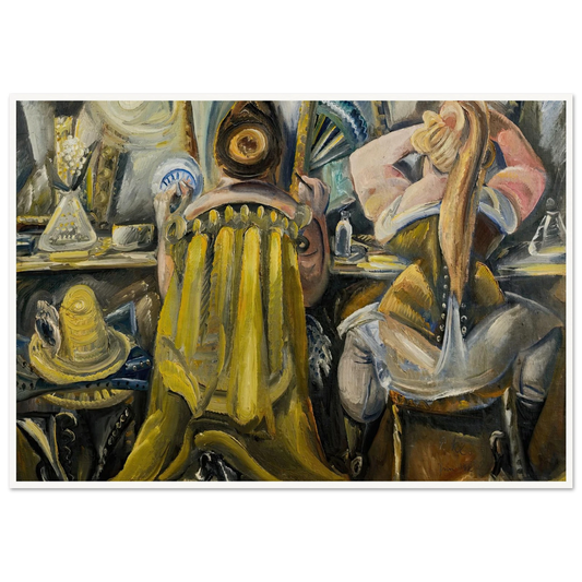 Zwei Frauen in der Garderobe (1925) Art Print | Paul Kleinschmidt - Framed Poster - 30x40 cm / 12x16″ - Black frame